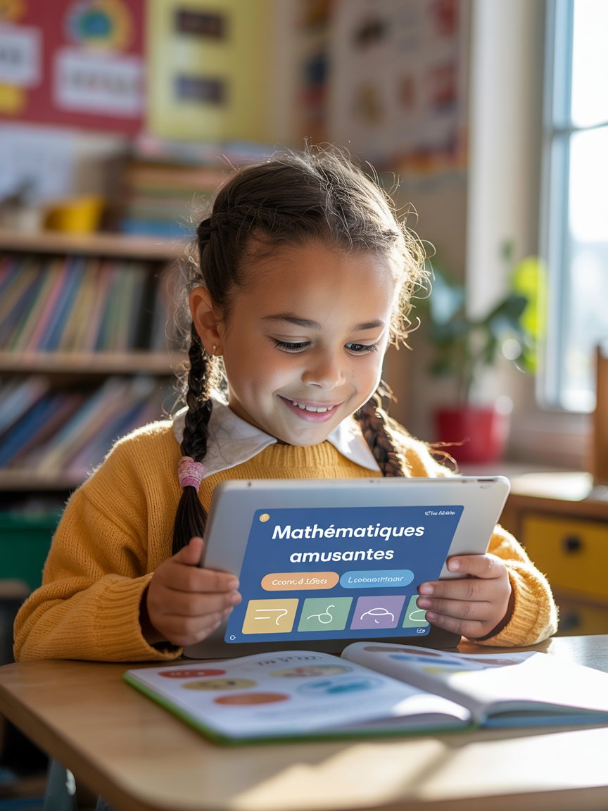 Élève utilisant gymCerebral sur tablette